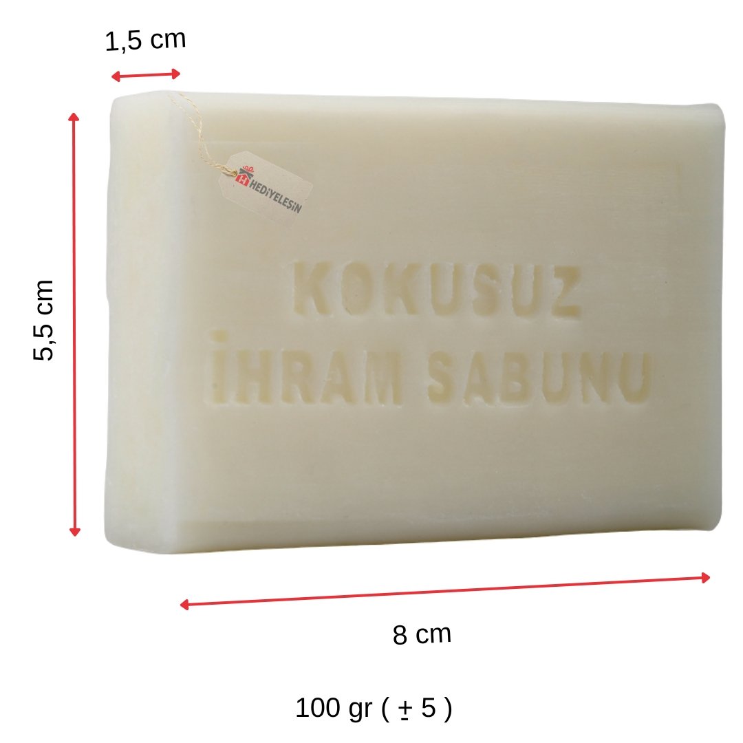 8a3c1f61152635baa44676029ee15d5d.jpg Kokusuz Katı İhram Sabunu, Hac ve Umre İçin, 100 gr. - 1 ADET - Görsel 1