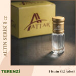 TERENZİ - Attar Altın Serisi, Alkolsüz Esans, 3 ml, - 1 Kutu (12 Adet)