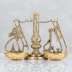 Adalet Terazisi Lafızlar - Altın Renk - Ebat : 19 X 14 cm.