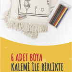 Çoçuklara Özel Boyamalı Seccade Seti, Yıkanabilir Seccade - Görsel 3