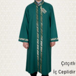 Cübbe, Sarı İşlemeli Cübbe, Sırmalı Cübbe, İmam Cübbesi - YEŞİL