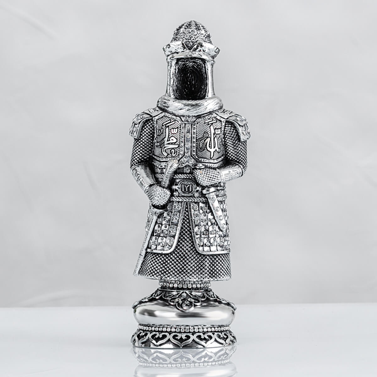 Ertuğrul Zırh Allah Muhammed Lafızlı - Gümüş Renk - Ebat 11 x 28 cm - YC732 Ertuğrul Zırh Allah Muhammed Lafızlı - Gümüş Renk - Ebat : 11 x 28 cm - Görsel 1