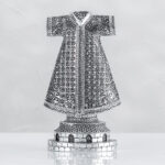 Kaftan Motifli Esmaül Hüsna İşleme - Gümüş Renk - Ebat : 11 x 19 cm