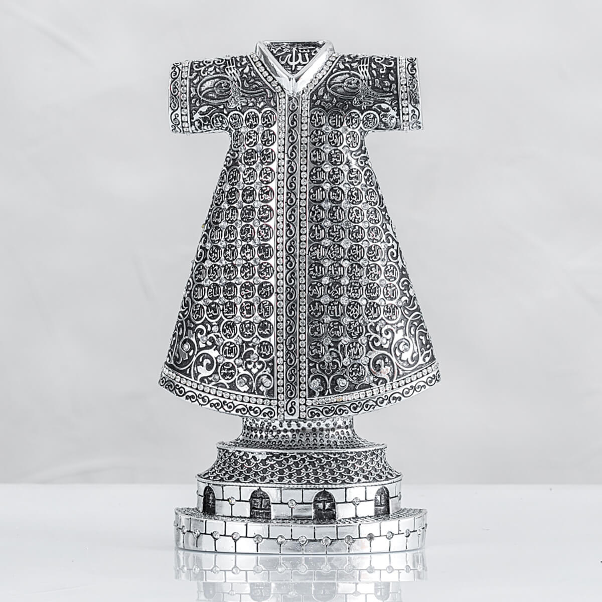 Kaftan Motifli Esmaül Hüsna İşleme - Gümüş Renk - Ebat 11 x 19 cm - YC610 Kaftan Motifli Esmaül Hüsna İşleme - Gümüş Renk - Ebat : 11 x 19 cm - Görsel 1