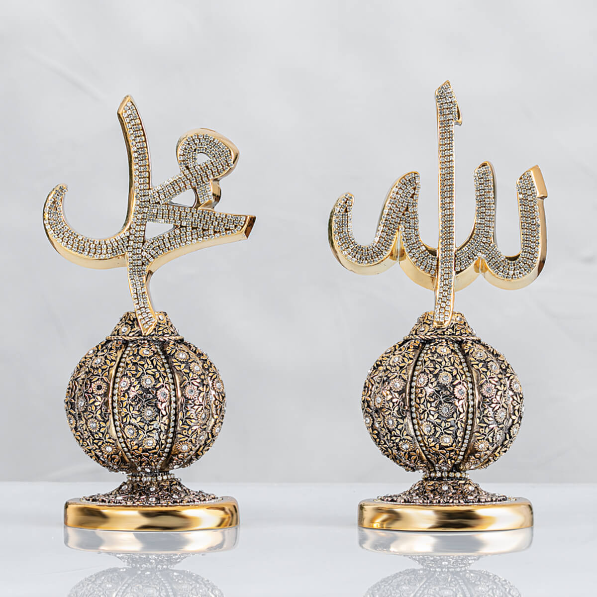 Kavuklu Allah Muhammed Lafızlar - Altın Renk - Ebat 14 x 27 cm - YC503 Kavuklu Allah Muhammed Lafızlar - Altın Renk - Ebat : 14 x 27 cm - Görsel 1
