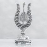 Lale Ayetel Kürsi Allah Lafızlı - Gümüş Renk - Ebat : 10 X 22 cm.