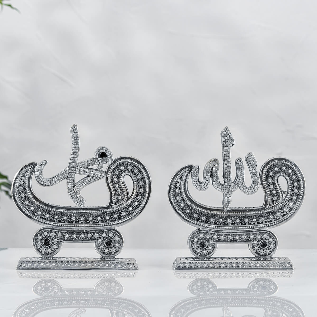 Papatya Allah Muhammed Lafızlı - Gümüş Renk - Ebat 16 x 17 cm. - YC430 Papatya Allah Muhammed Lafızlı - Gümüş Renk - Ebat : 16 x 17 cm. - Görsel 1