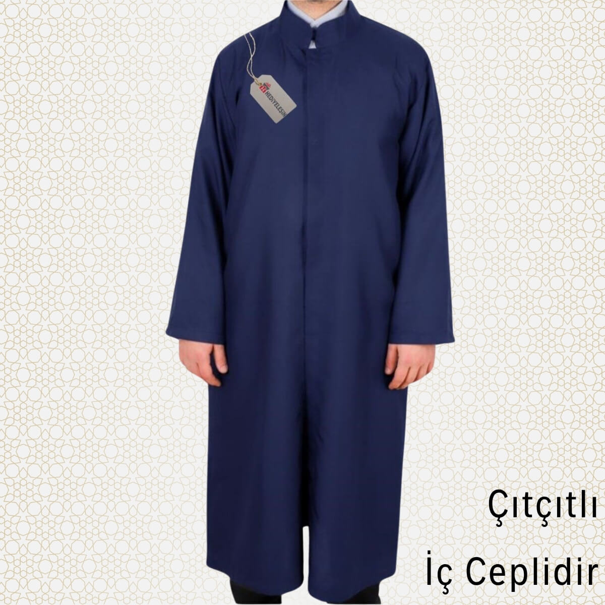 Sade Cübbe İmam Cübbesi - LACİVERT Sade Cübbe İmam Cübbesi - LACİVERT - Görsel 1