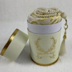 Seccade, Silindir Kutulu Seccade İnci Tesbihli Namaz Seti - Krem Renk