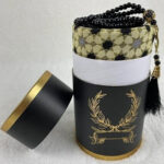 Seccade, Silindir Kutulu Seccade İnci Tesbihli Namaz Seti - Siyah Renk