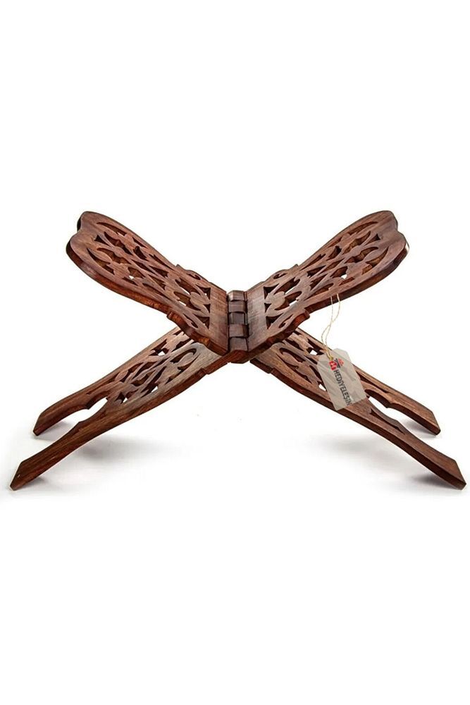 Ahşap Oymalı Rahle, Haşimi Rahle, Kuran Okuma Sehpası - 38 cm