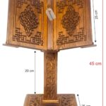 Ahşap Asansörlü Rahle, Motif Oymalı Ayarlanabilir Rahle, Küçük Boy