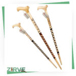 Ahşap İşlemeli Model Baston, Asa, Ağaç Baston - 90 cm - 1 ADET