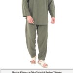 Erkek Hac, Umre ve Günlük Kullanım için Keten Takımı - YEŞİL