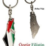 Özgür Filistin Anahtarlık, Metal, Filistin Haritası Şeklinde - 3 ADET