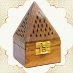 Tütsülük, Piramit Ahşap Küçük Konik Tütsü Yakma Kutusu - Görsel 2
